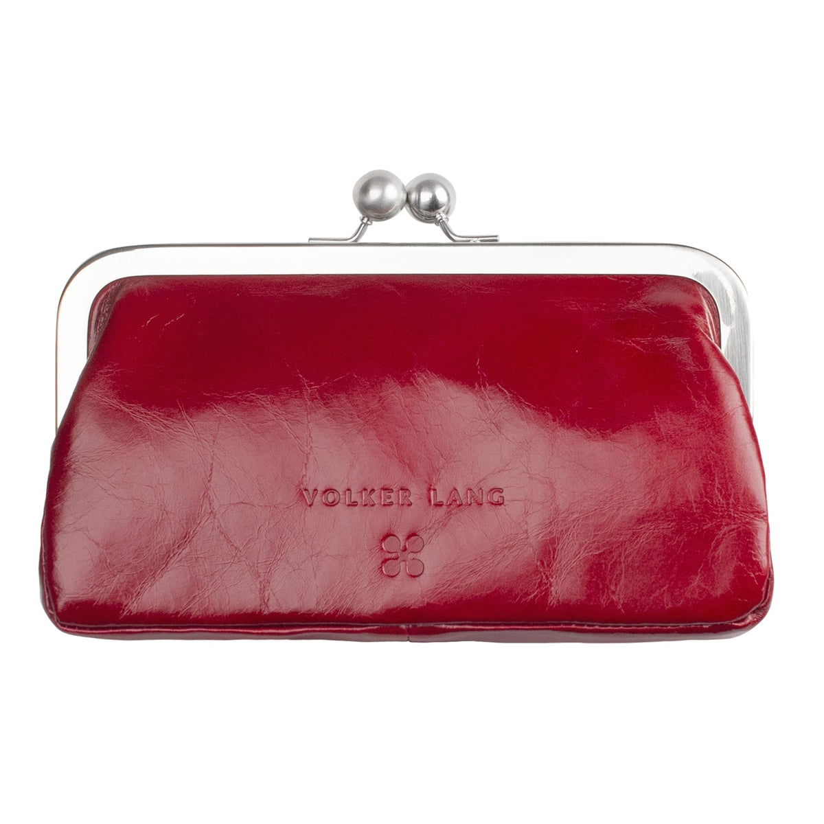 VISAGE | Kosmetiktasche Rot (Cardinal) Vintage Leder – Kosmetiktasche mit Bügelverschluss