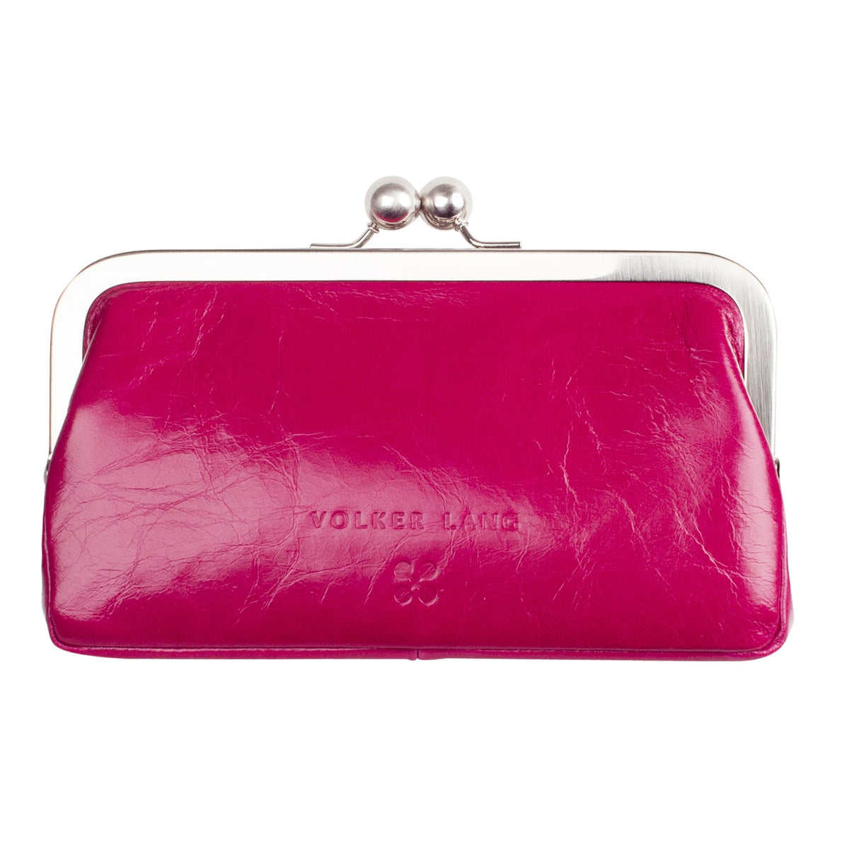 VISAGE | Kosmetiktasche Pink (Fuchsia) Vintage Leder – Kosmetiktasche mit Bügelverschluss