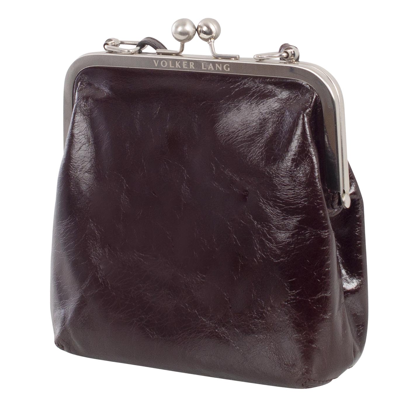IDA | Ledertasche Dunkelbraun Vintage – kleine Bügeltasche zum Schrägtragen