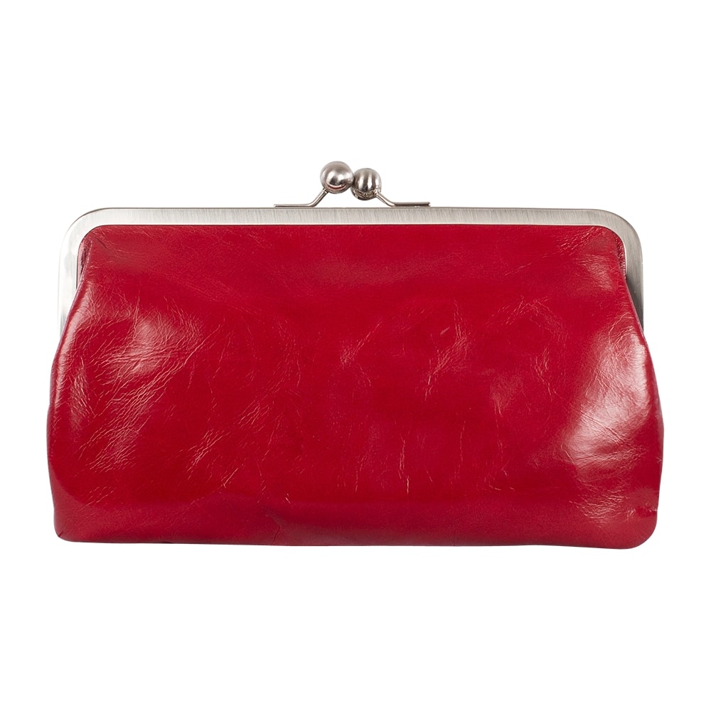 MARLENE | Handtasche Rot (Cardinal) Vintage – Clutch mit Bügelverschluss