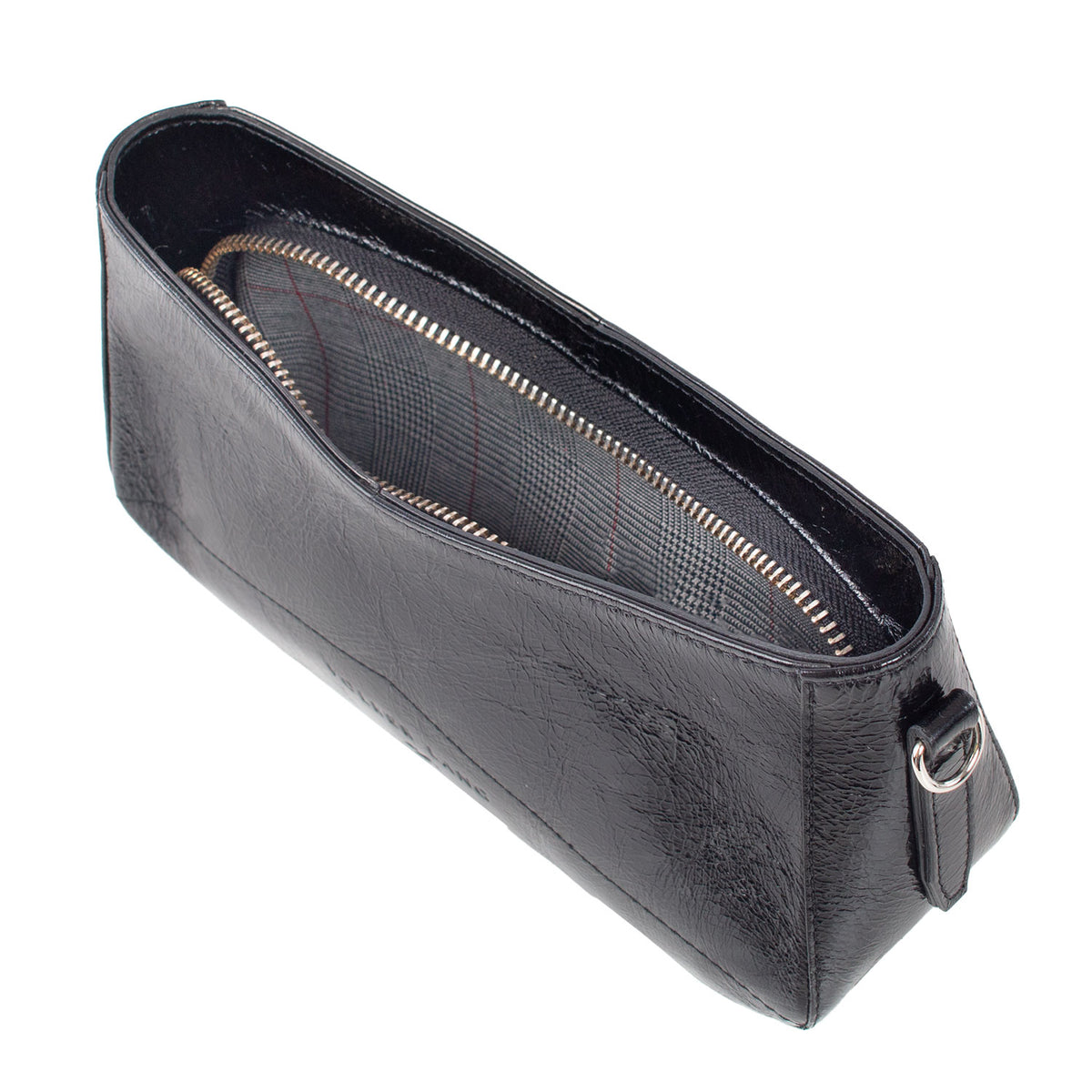 CANDY | Minibag Schwarz Vintage – Schultertasche mit Reißverschluss
