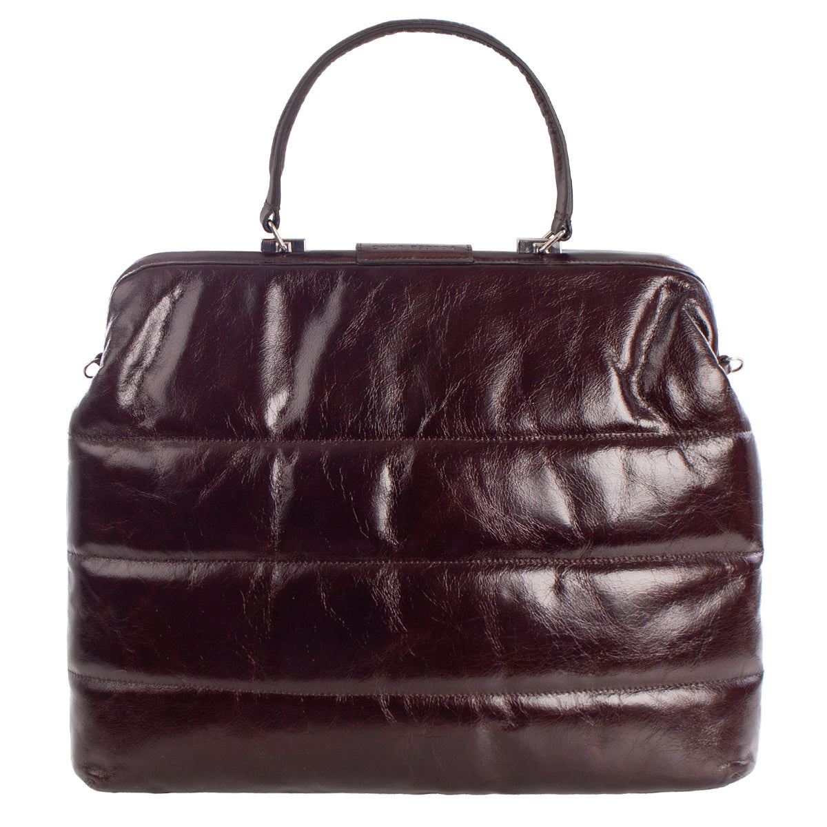 LUCA | Handtasche Braun (Dunkelbraun/Ebony) Vintage Leder – Handtasche mit abschließbarem Schloss und Laptopfach