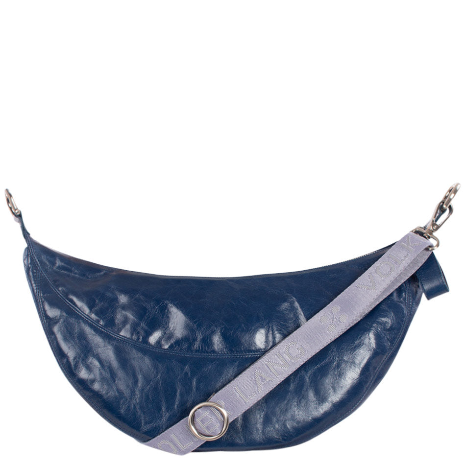 LUNA | Umhängetasche Marineblau Vintage – geräumige Tasche mit Reißverschluss