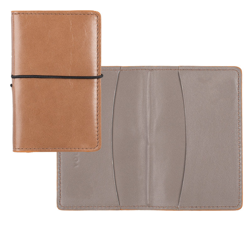 RIAL | Business Card Case Cinnamon Vintage – Pouch with Elastic Closure