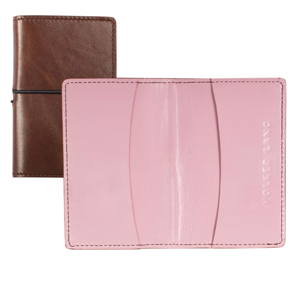RIAL | Business Card Holder Mocca Vintage – Pouch with Elastic Closure
