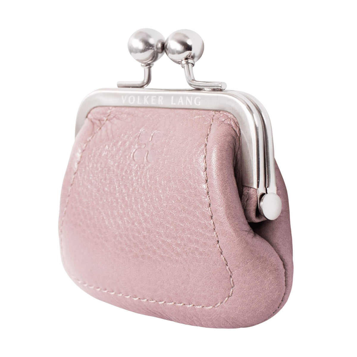 LEU | Portemonnaie Rosa (Puderrosa/Powdery) Nappa Leder – Portemonnaie mit Kugelverschluss