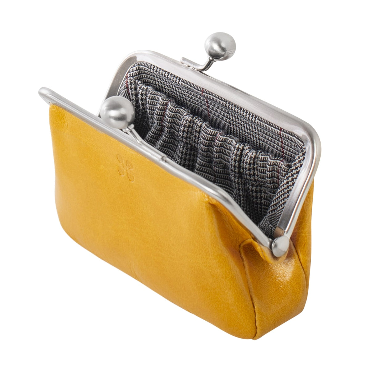 MINNIE | Portemonnaie-Etui Gelb (Senfgelb) Vintage – Etui mit Kugelverschluss