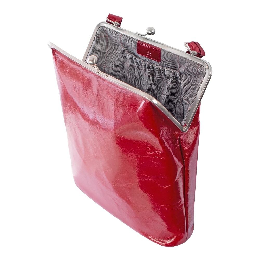 EFFI | Umhängetasche Rot (Cardinal) Vintage Leder – Umhängetasche mit Bügelverschluss