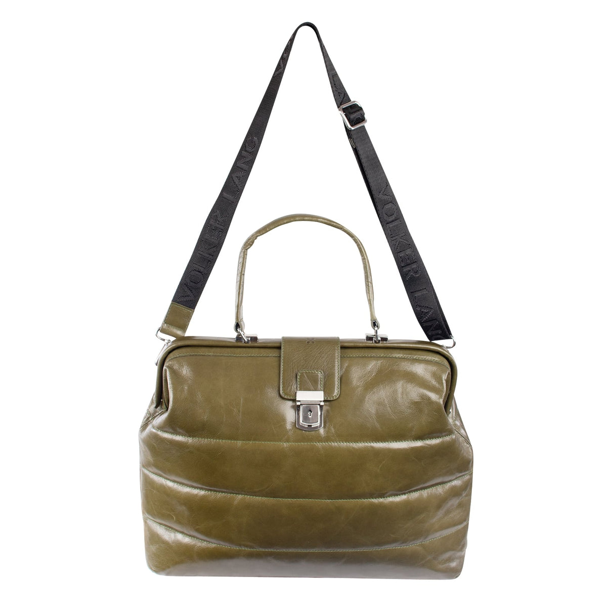LUCA | Handtasche Grün (Kaktusgrün) Vintage Leder – Handtasche mit abschließbarem Schloss und Laptopfach