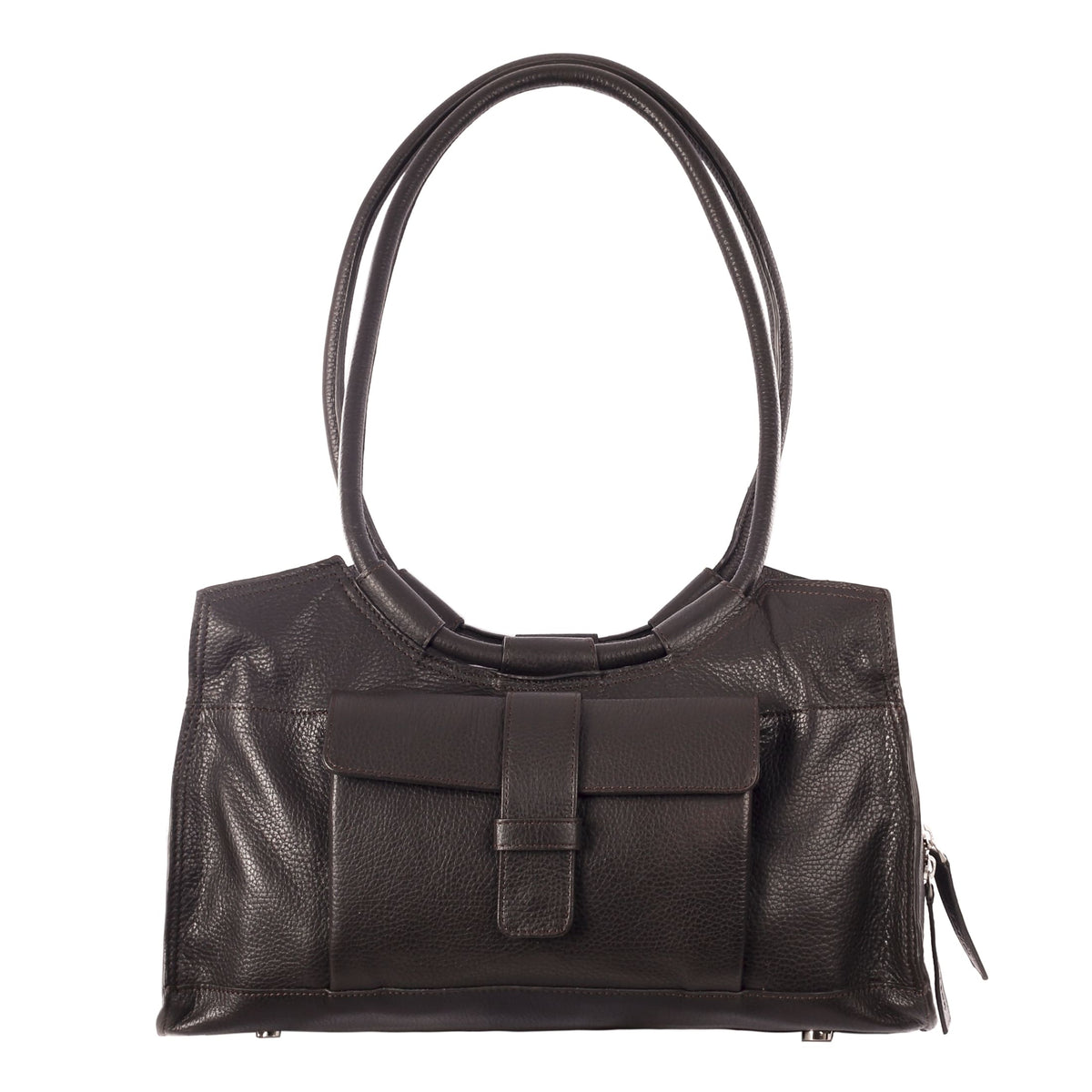 JULIETTE | Schultertasche Dunkelbraun Waran-Prägung – Schultertasche im Retrolook