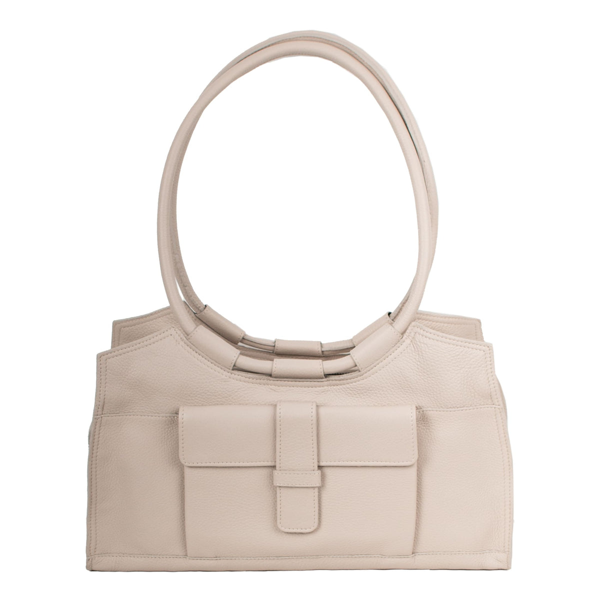 JULIETTE | Schultertasche Creme Nappaleder – Schultertasche im Retrolook