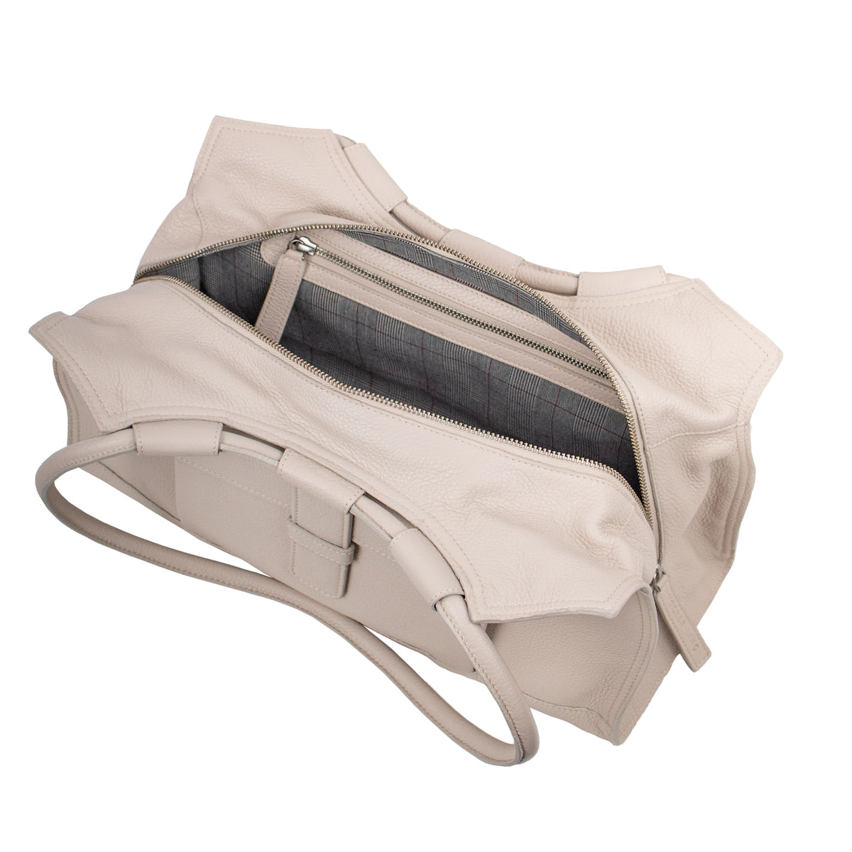 JULIETTE | Schultertasche Creme Nappaleder – Schultertasche im Retrolook