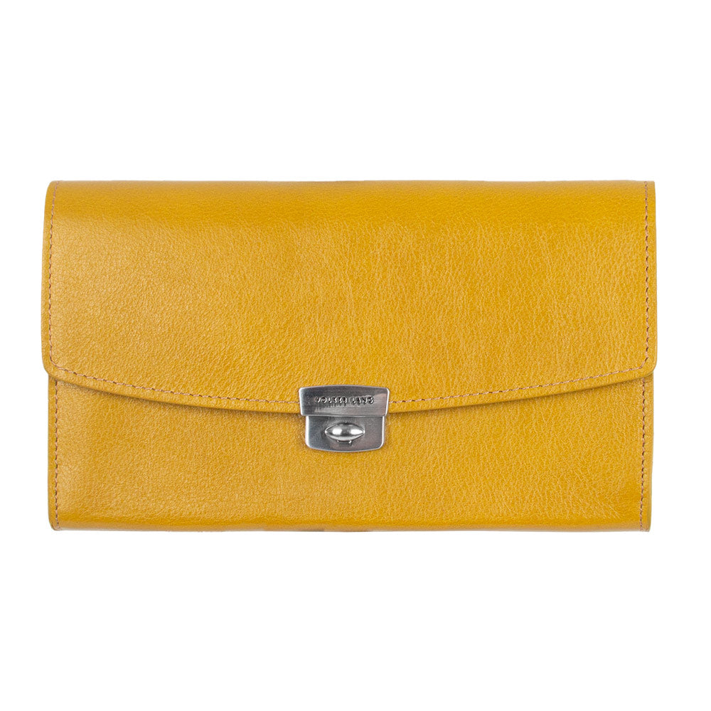 RUBEL | Leder Portemonnaie Beige (Sandbeige/Acacia) Nappaleder mit Reißverschluss-Münzfach und Leiterschloss