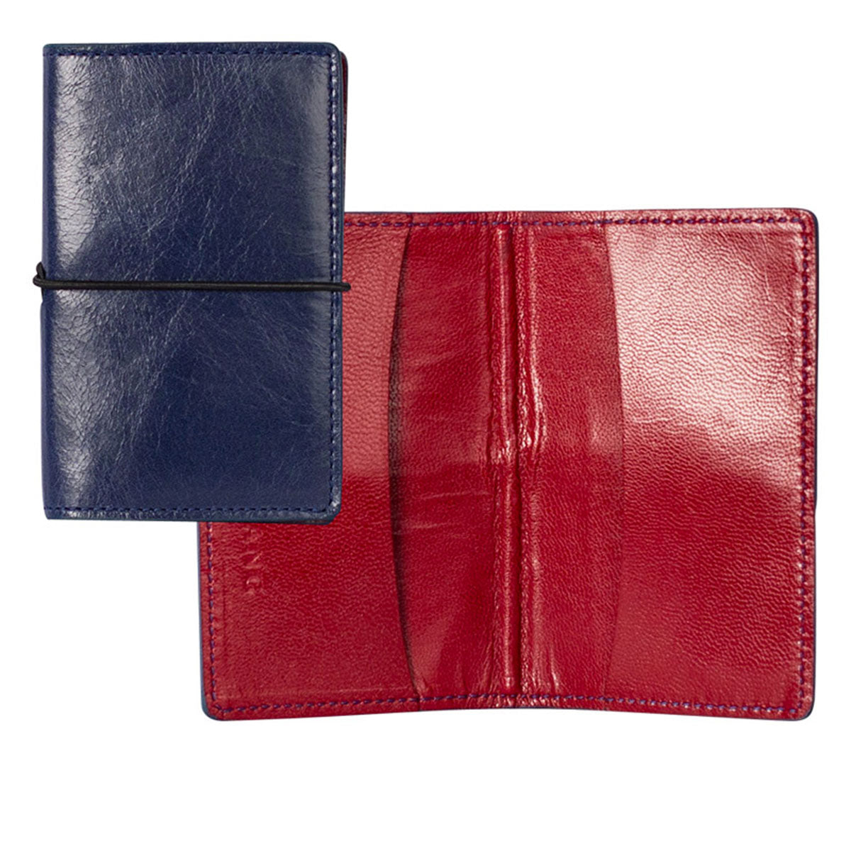 RIAL | Business Card Case Navy Blue (Ink) Vintage - Pouch with Elastic Closure
