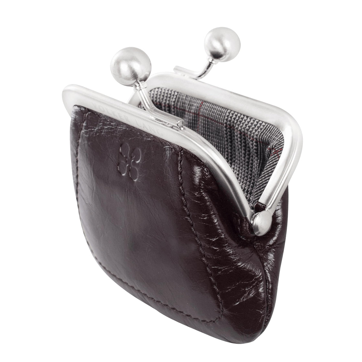 LEU | Portemonnaie Braun (Dunkelbraun/Ebony) Vintage Leder – Portemonnaie mit Kugelverschluss