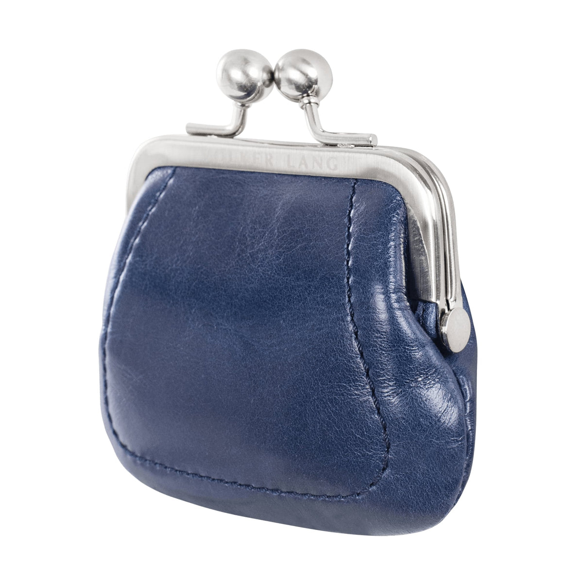 LEU | Portemonnaie Marineblau (Ink) Vintage Leder – Portemonnaie mit Kugelverschluss