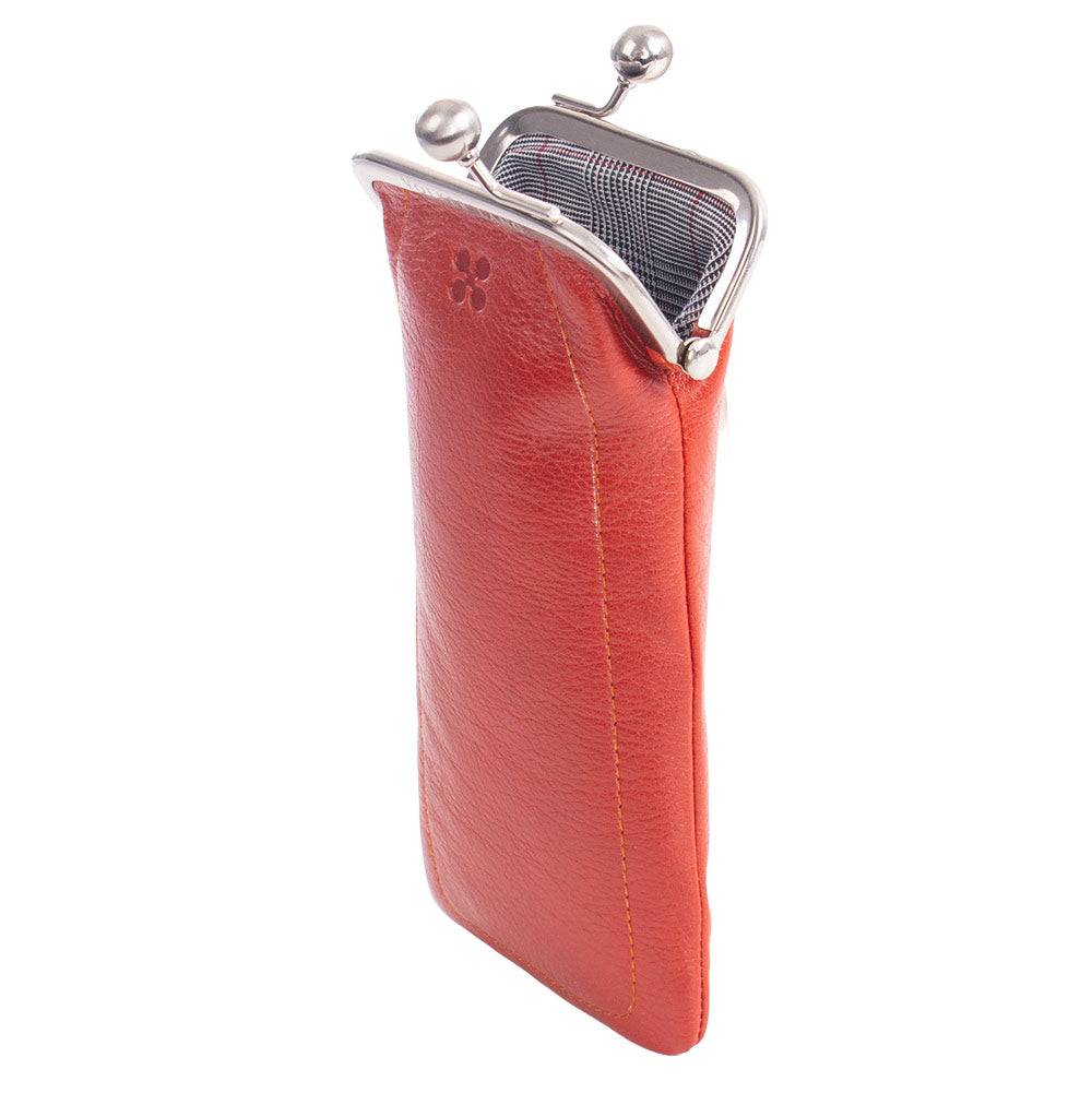 LOTI | Glasses Case Autumn Brown Nappa – Case with Ball Clasp