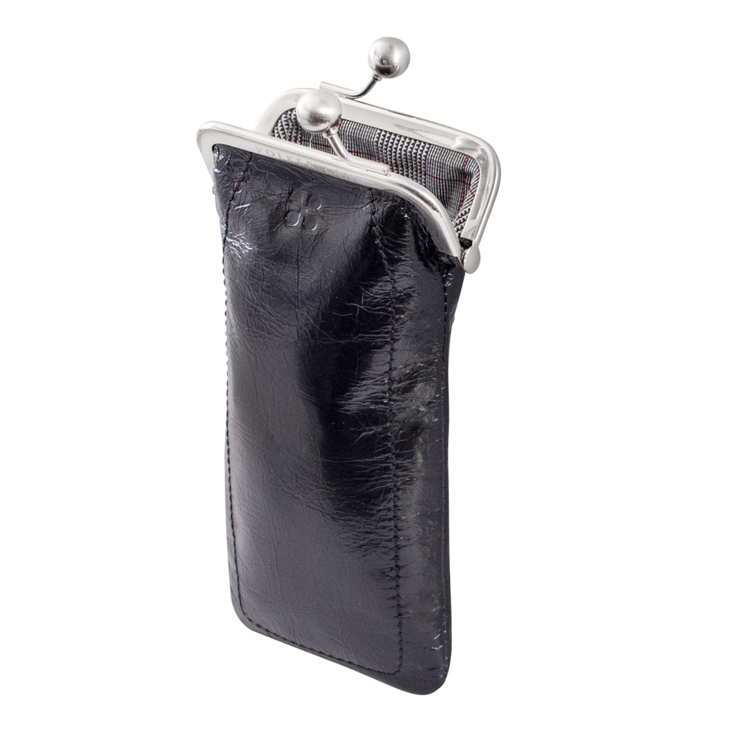 LOTI | Brillenetui Schwarz Vintage – Etui mit Kugelverschluss