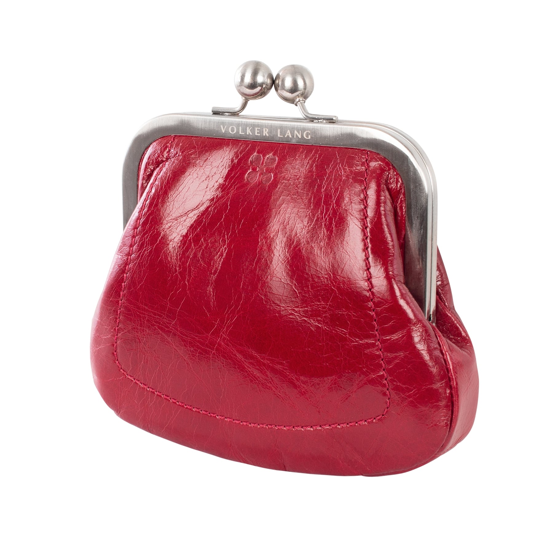 DOBRA | Portemonnaie-Etui Rot (Cardinal) Vintage – Bügeletui mit Münzfach