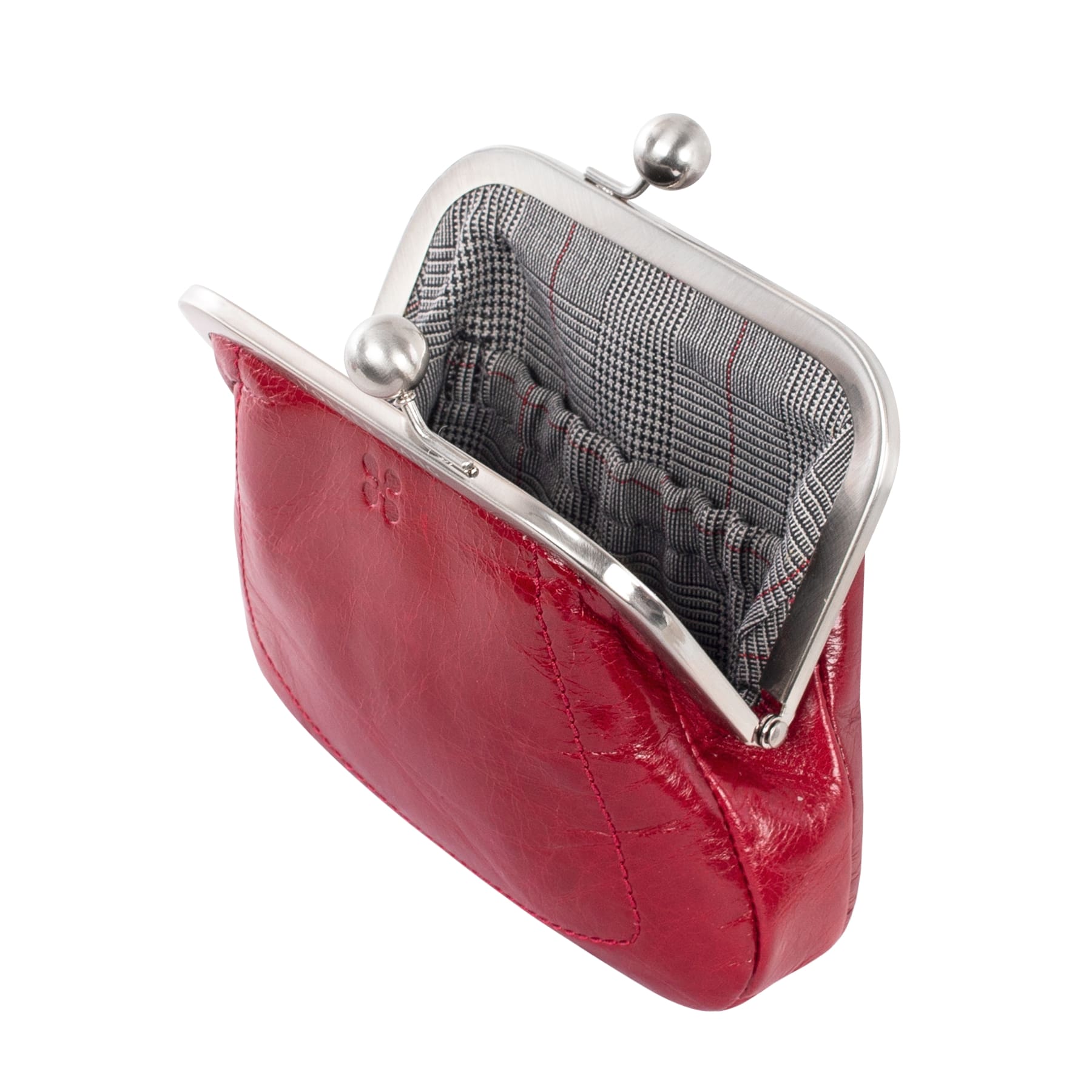 DOBRA | Portemonnaie-Etui Rot (Cardinal) Vintage – Bügeletui mit Münzfach