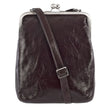 LOLA | Umhängetasche Dunkelbraun Vintage Leder – Umhängetasche mit Bügelverschluss