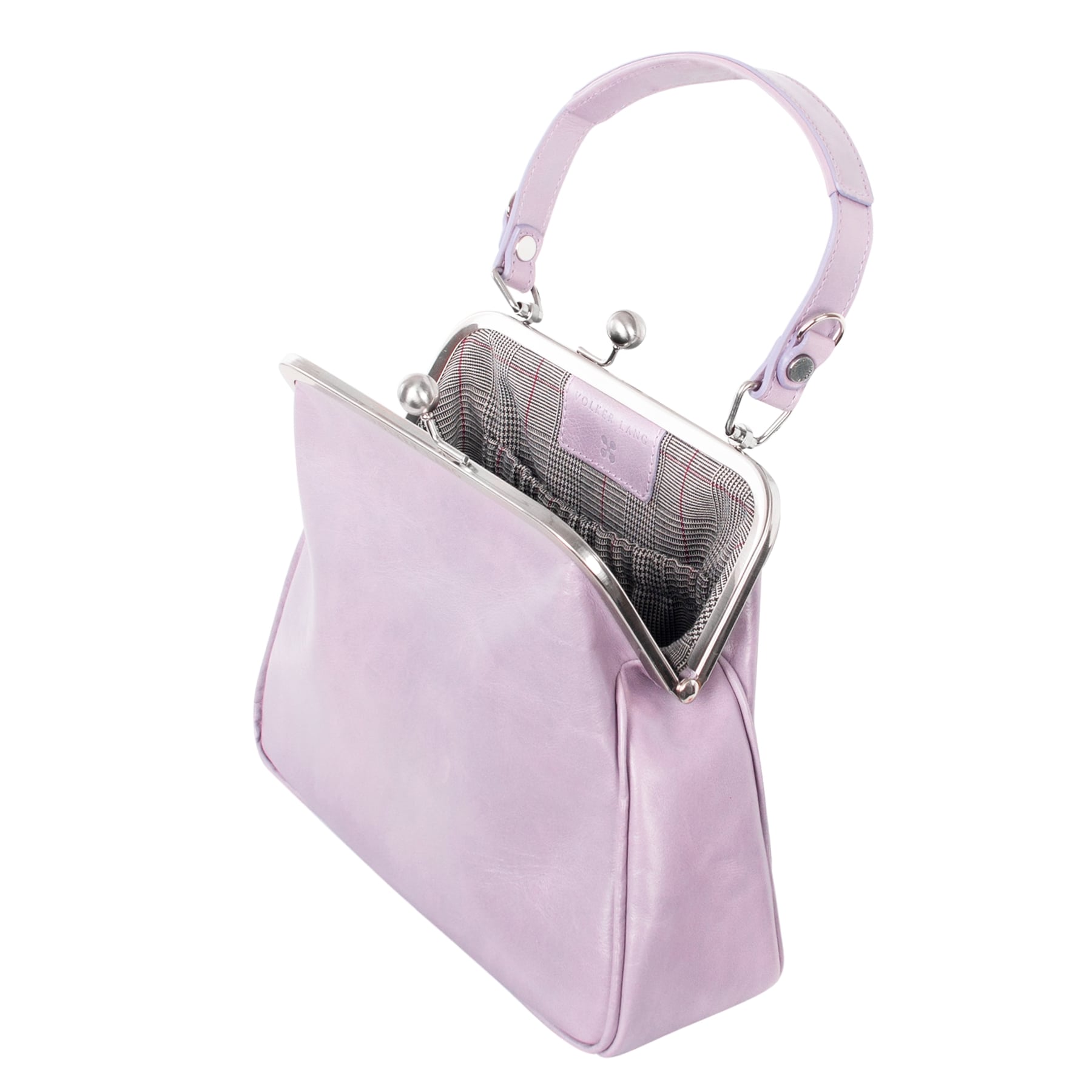 AUDREY | Handtasche Flieder Vintage – kleine Ausgehtasche mit festem Boden