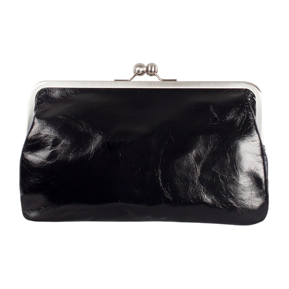MARLENE | Handtasche Schwarz Vintage – Clutch mit Bügelverschluss