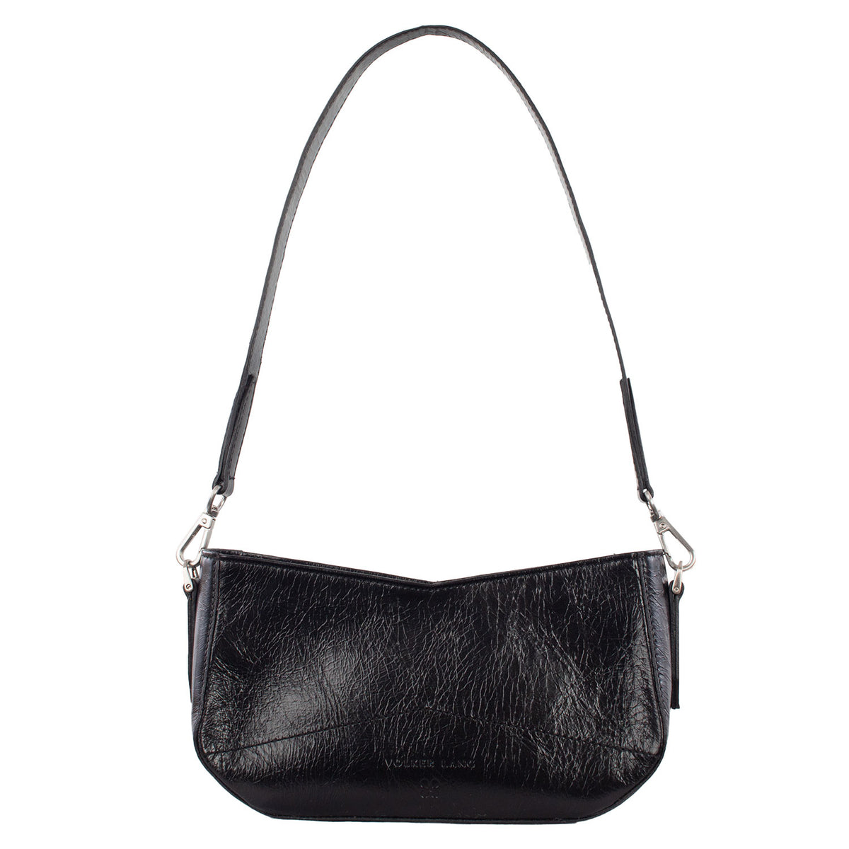 CANDY | Minibag Schwarz Vintage – Schultertasche mit Reißverschluss