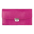 RUBEL | Leder Portemonnaie Rosa (Magenta) Waranleder mit Reißverschluss-Münzfach und Leiterschloss
