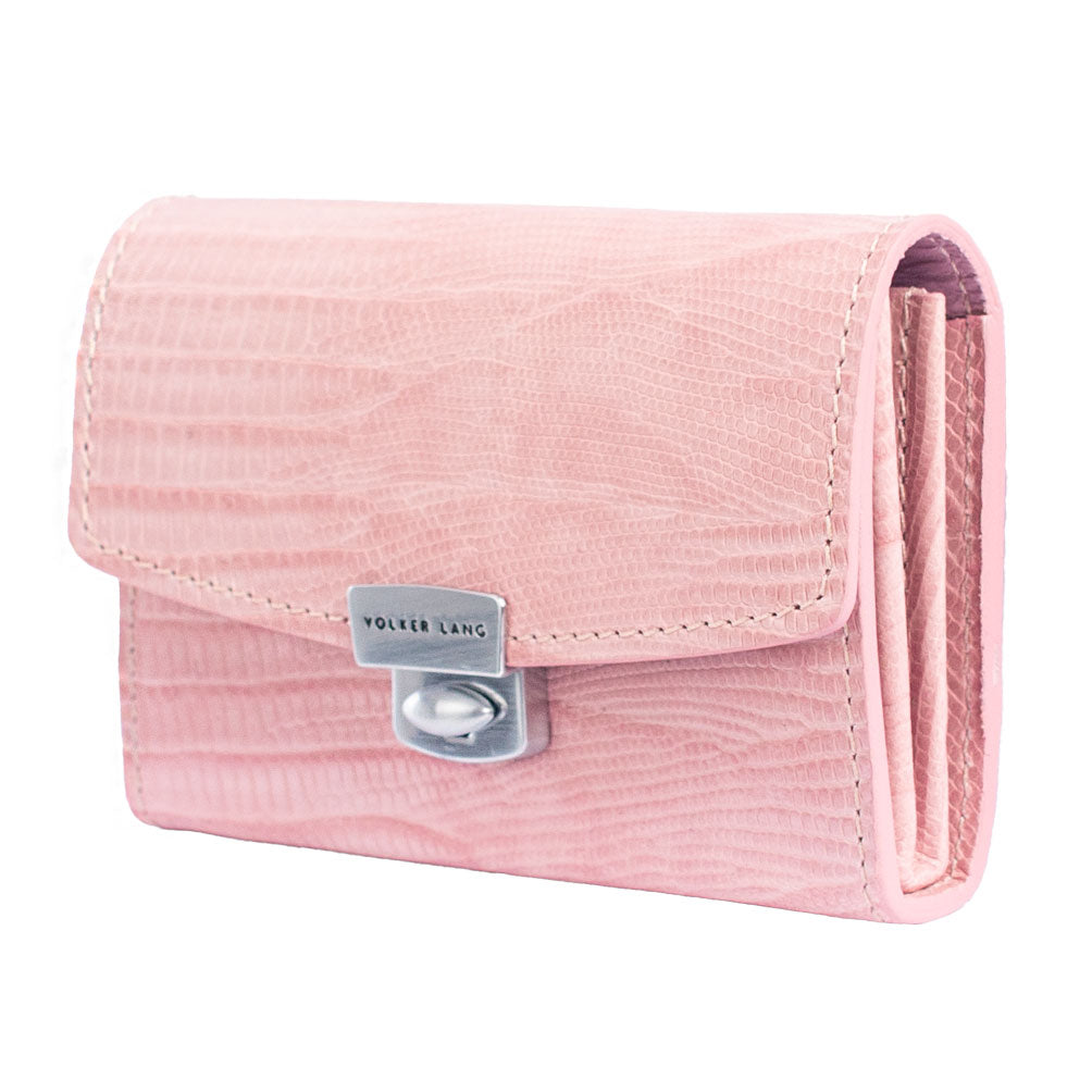 CENTIME | Portemonnaie Pink (Rosa) Waranleder – Portemonnaie mit Münzfach und Leiterschloss