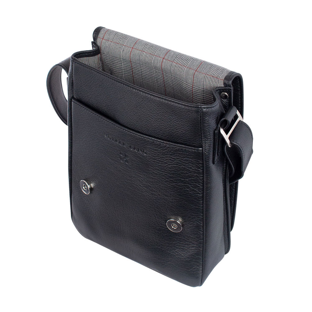 ROBIN | Umhängetasche Schwarz Nappa – Crossbody mit Magnetschloss