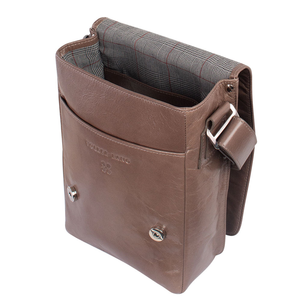 ROBIN | Crossbody Bag Taupe Vintage – Crossbody with Magnetic Clasp