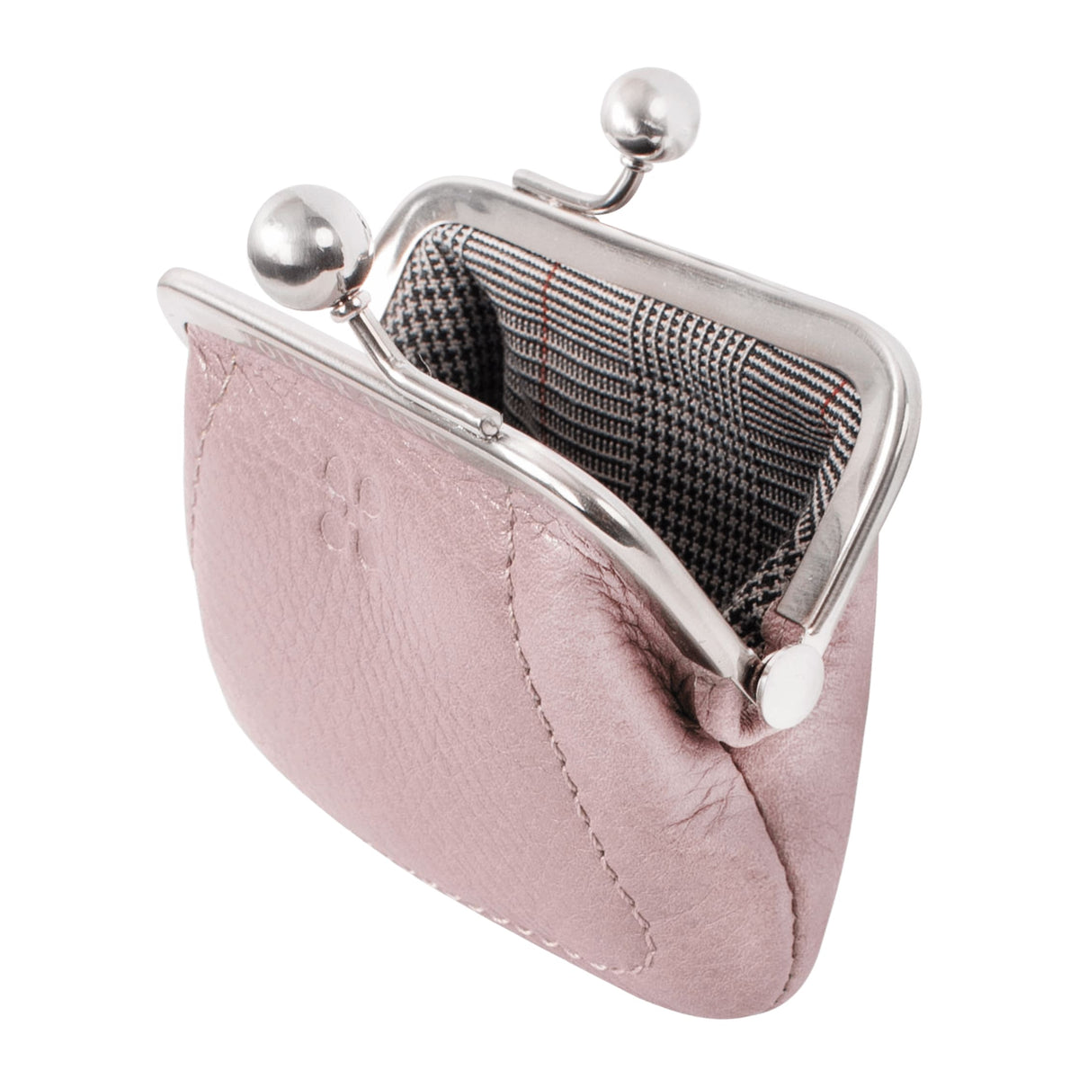 LEU | Portemonnaie Rosa (Puderrosa/Powdery) Nappa Leder – Portemonnaie mit Kugelverschluss