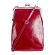 MILA | Handtasche Rot (Cardinal) Vintage Leder – Handtasche mit Bügelverschluss und Platz für Handy