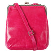 MATA | Umhängetasche Pink (Fuchsia) Vintage Leder – Umhängetasche mittlerer Größe mit Bügelverschluss