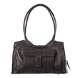 JULIETTE | Schultertasche Dunkelbraun Waran-Prägung – Schultertasche im Retrolook