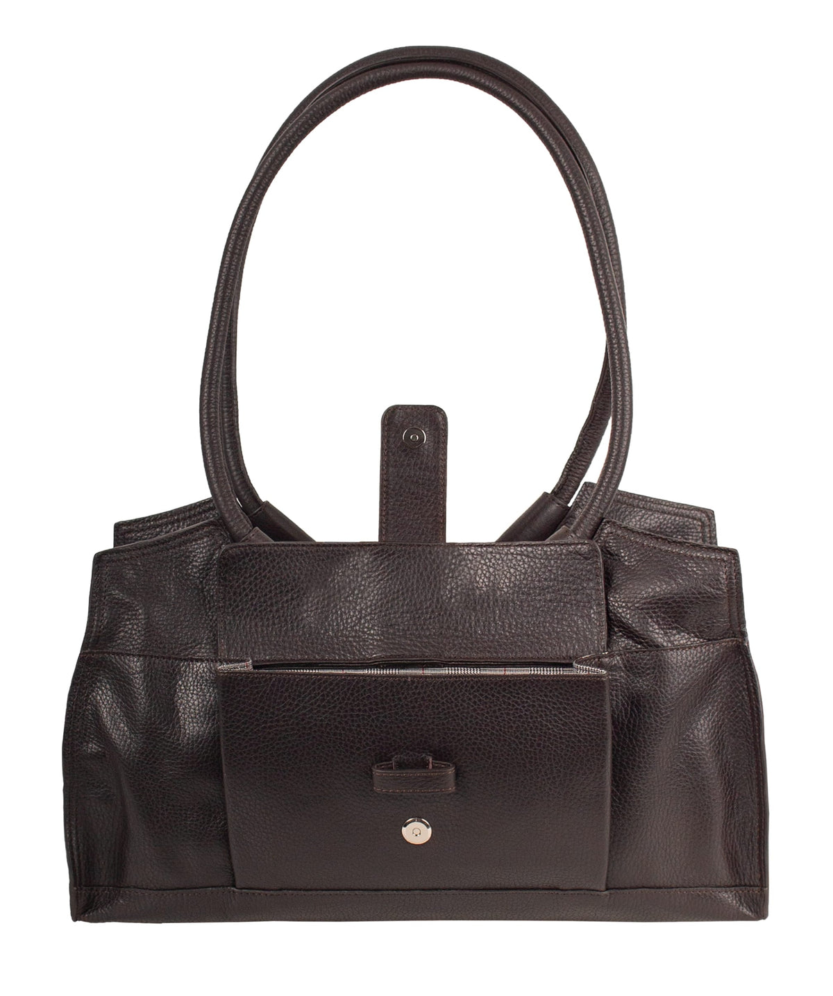 JULIETTE | Schultertasche Dunkelbraun Waran-Prägung – Schultertasche im Retrolook
