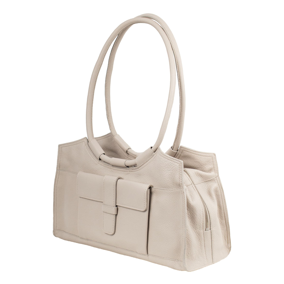 JULIETTE | Schultertasche Creme Nappaleder – Schultertasche im Retrolook
