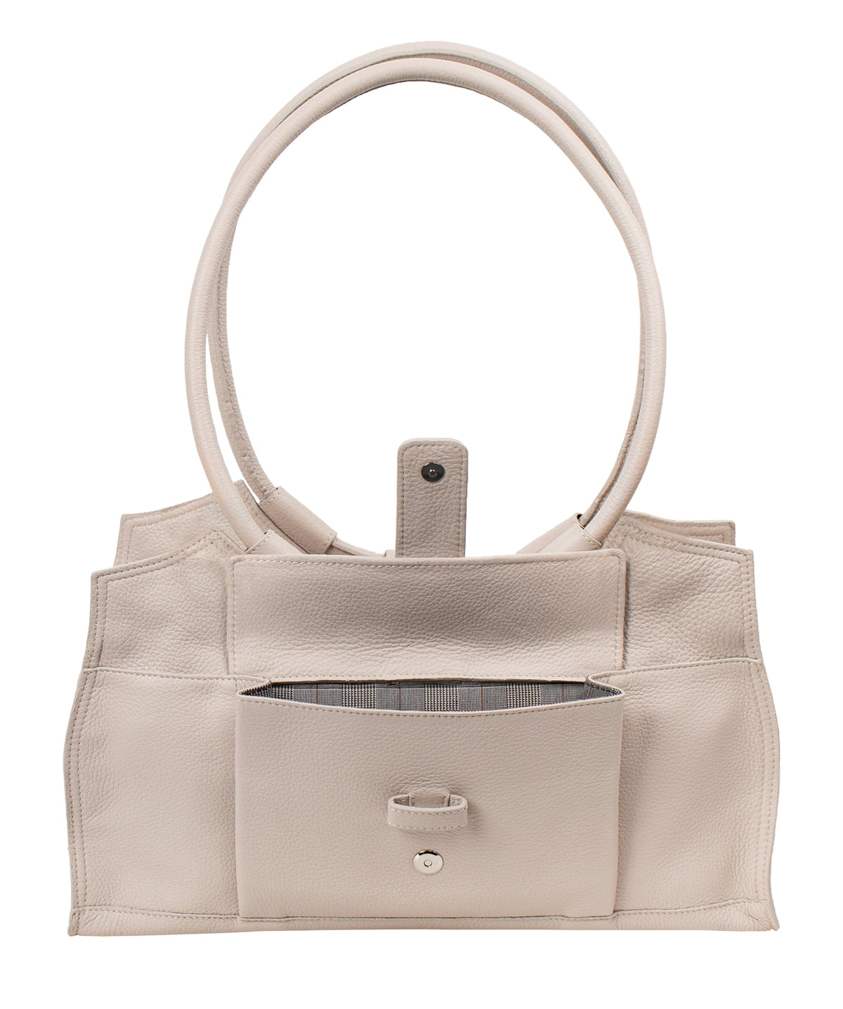 JULIETTE | Schultertasche Creme Nappaleder – Schultertasche im Retrolook