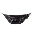 LUNETTA | Umhängetasche Schwarz Vintage – kleine Moonbag mit Reißverschluss