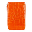 FORINT | Portemonnaie Orange (Pumpkin) Kroko – Geldbörse mit zehn Kartenfächern