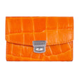 CENTIME | Portemonnaie Orange (Pumpkin) Krokoleder – Portemonnaie mit Münzfach und Leiterschloss